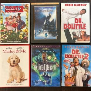 Assorted Family Movie DVD Lot — Cloudy 2, Polar Express, Dr. Dolittle and more!